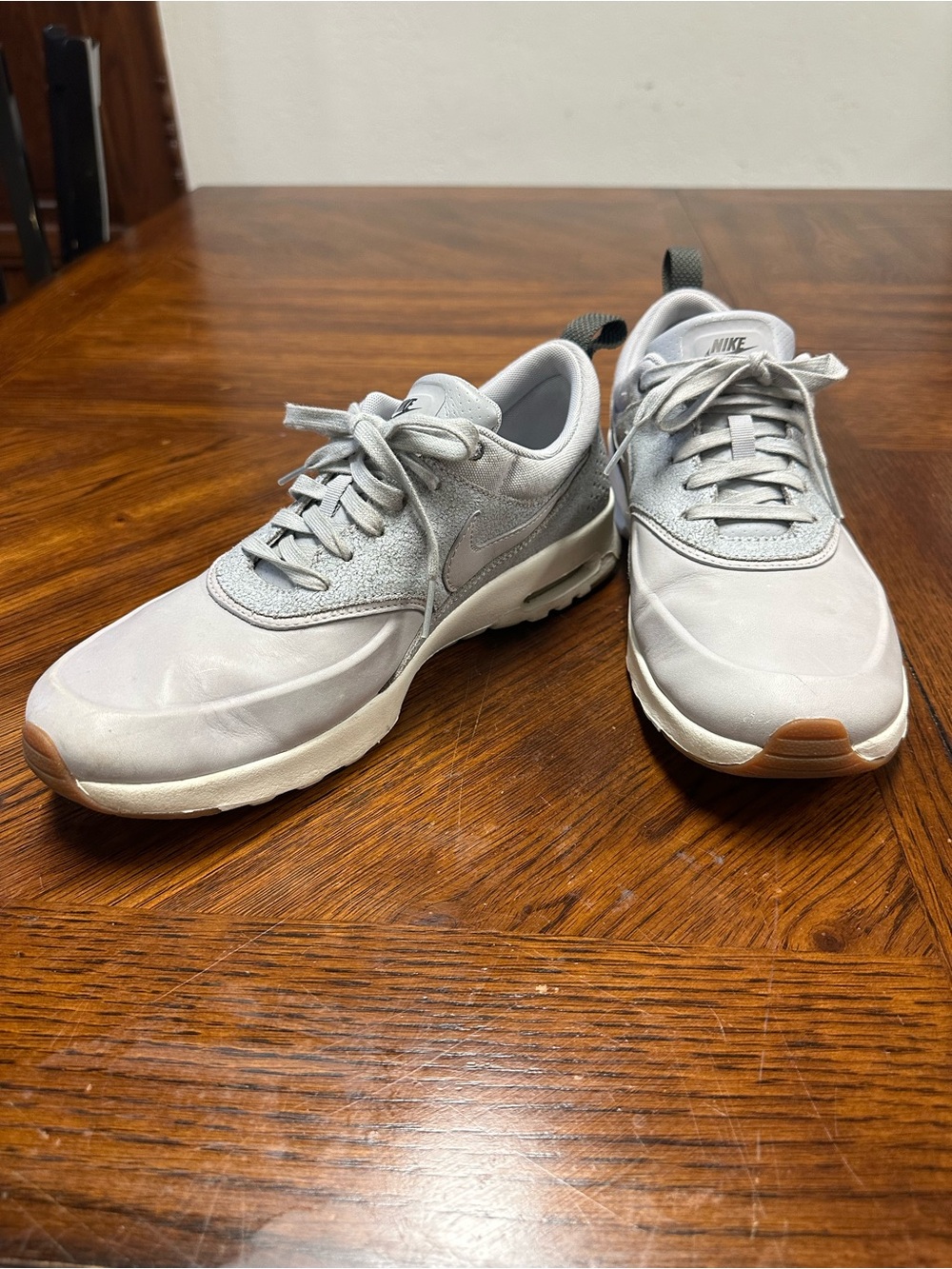 Nike Air Max Thea Premium Leather Metallic Pure Platinum Grey 8